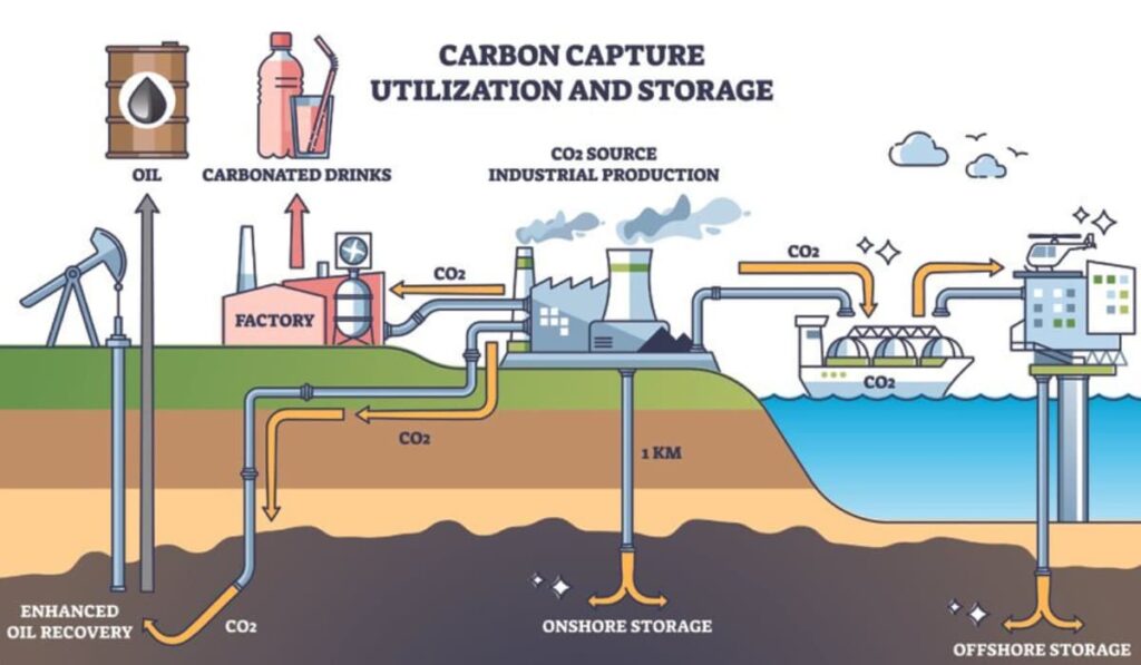 Carbon capture utilisation and storage process